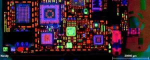 Fraunhofer spatially resolved x-ray fluorescence analysis of a printed circuit board.