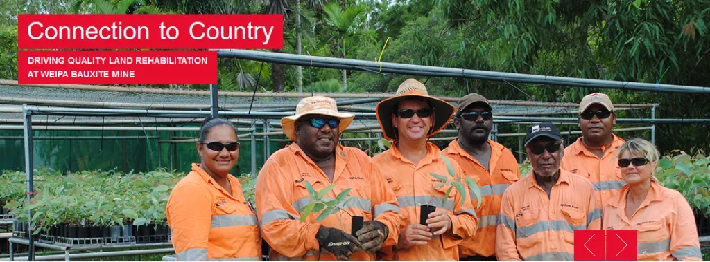 Rio Tinto Land Rehabilitation at WEIPA Bauxite Mine